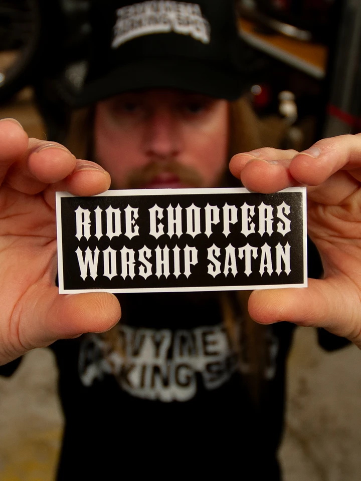 Ride Choppers Worship Satan Sticker (2 pack) product image (1)