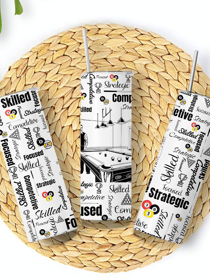 20 oz Billiard Player Affirmation Word Art Tumbler product image (1)