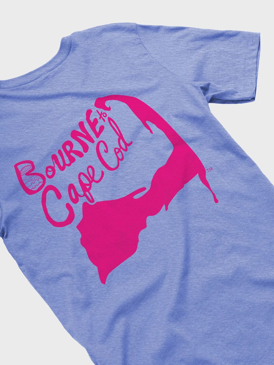 Men's | BOURNE to Cape Cod™ | Supersoft T-Shirt by Bella+Canvas | Vibrant Pink Logo on Bright Colors product image (40)