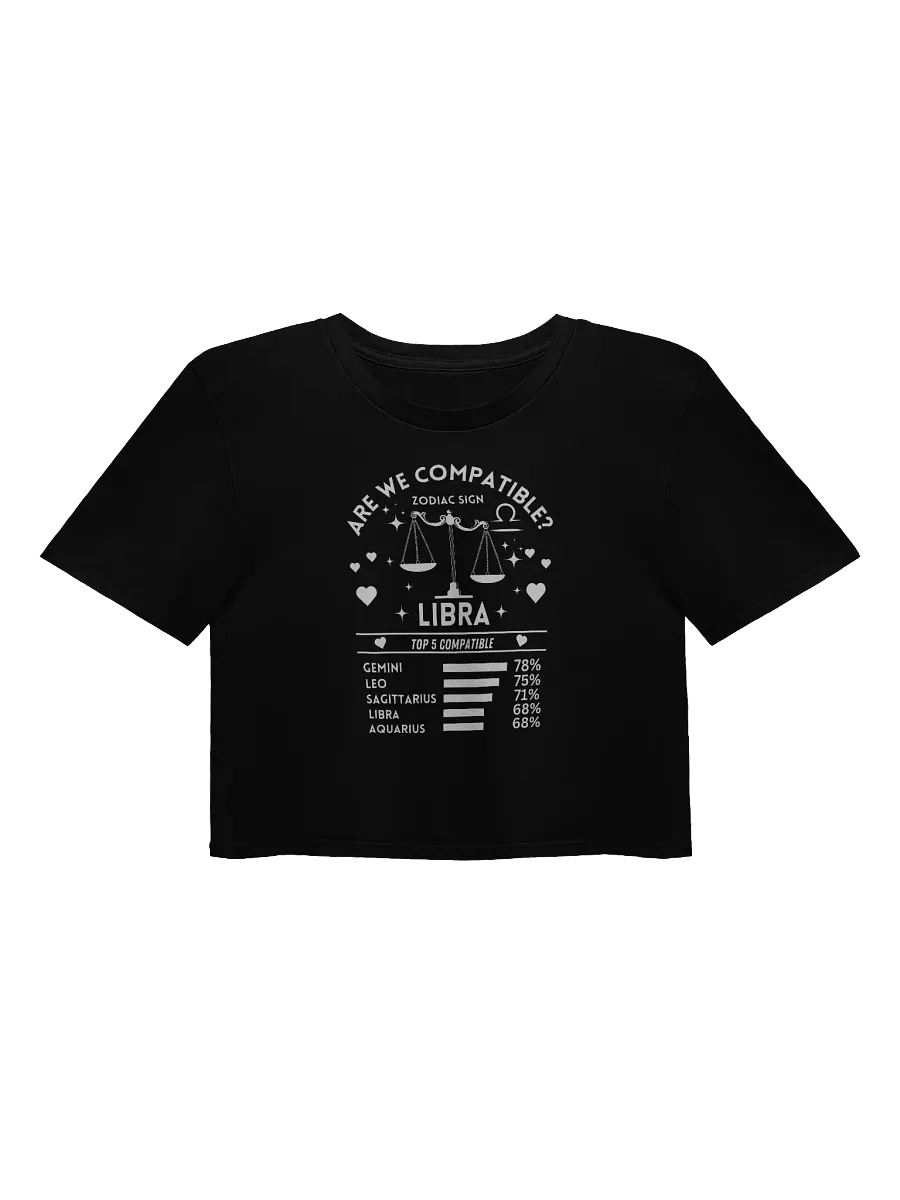 Libra Zodiac Sign Romantic Compatibility - AS Colour Women's Premium Crop Top product image (3)