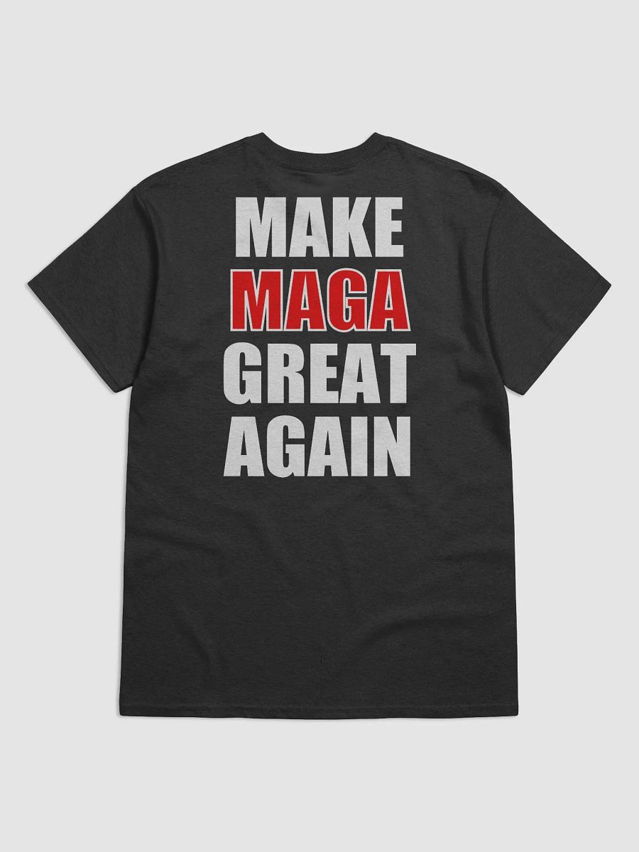 Trump Flag Silhouette 3/MAGA Black T-Shirt product image (3)