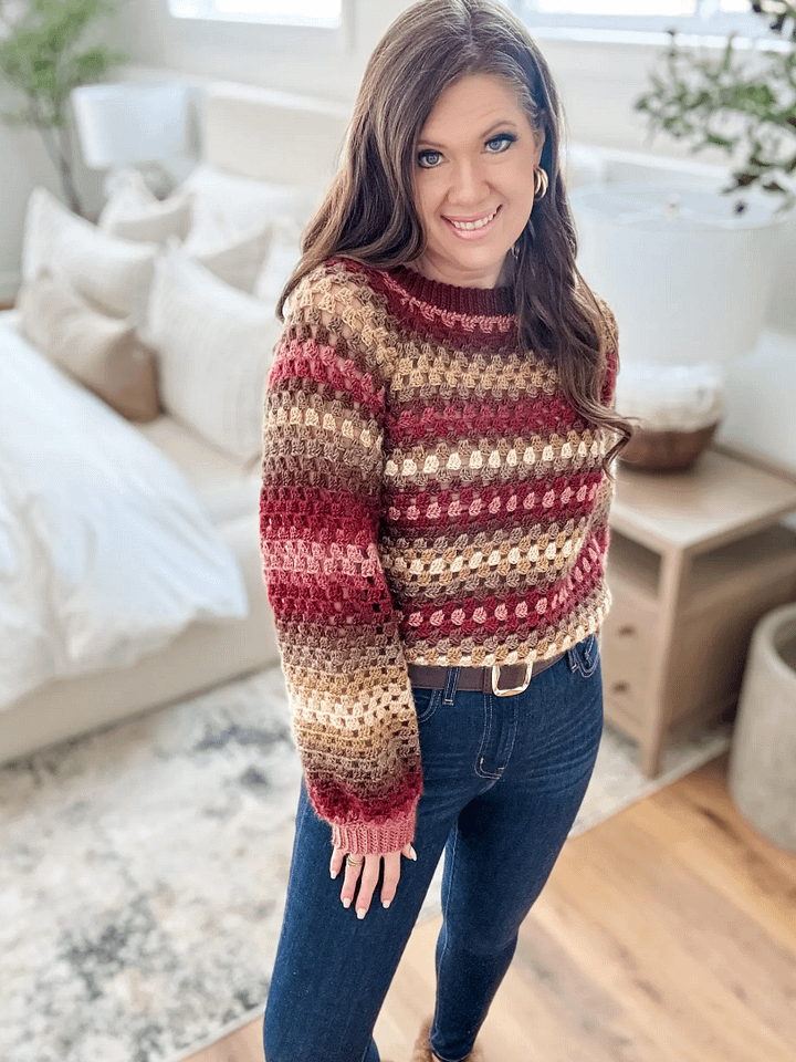 Granny Pop Pullover Crochet Pattern product image (1)