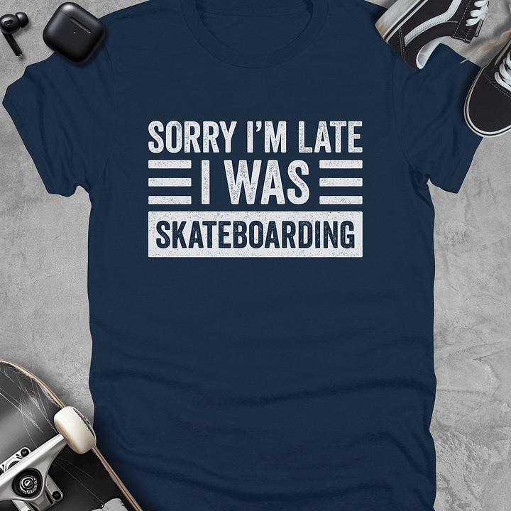 Sorry I'm late, Skateboarding Kids t-shirt, Unisex product image (2)
