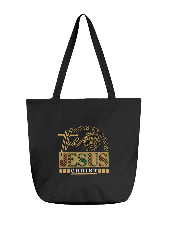 The King of Kings Jesus Christ Organic Tote Bag | Faith Bag for Believers product image (2)