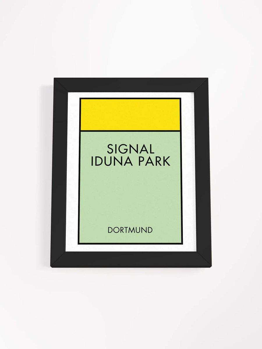 Signal Iduna Park Stadium Dortmund Monopoly Title Art Framed Print product image (4)