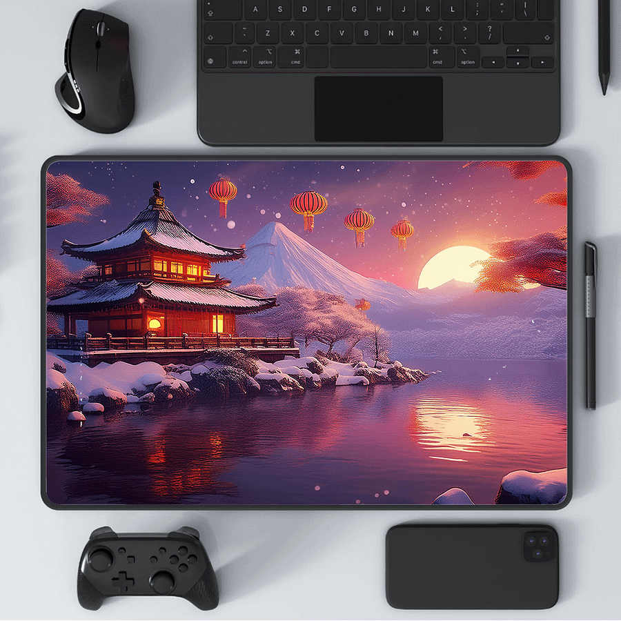 Winter Lanters Large Mouse Pad (12 x 18) product image (1)