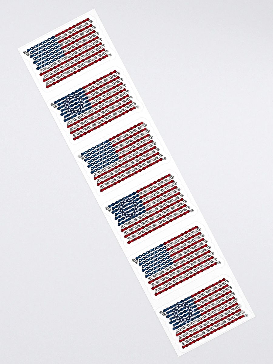 USA Dual Bike Chain Flag Sticker 6 Pack product image (2)