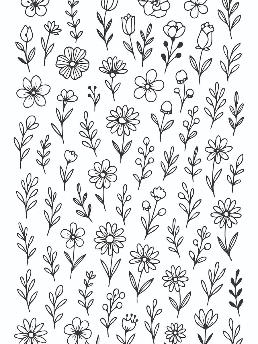 150+ Minimalist Botanical Flowers And Leaves Single Line Art for Download product image (6)