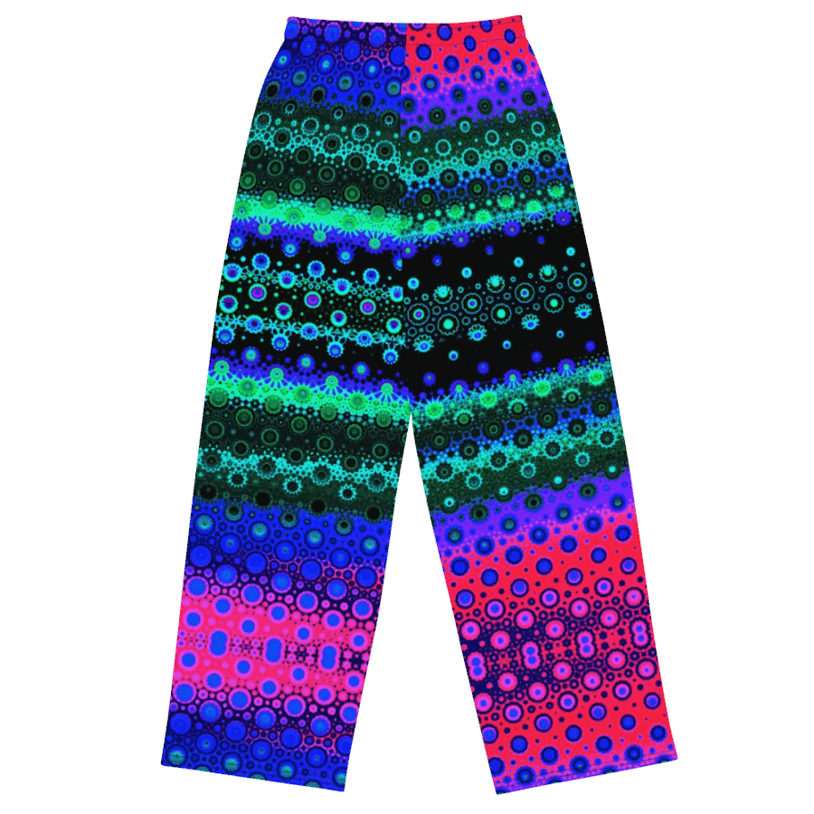 Abstract Multicoloured Pattern Unisex Wide Leg Trousers product image (3)
