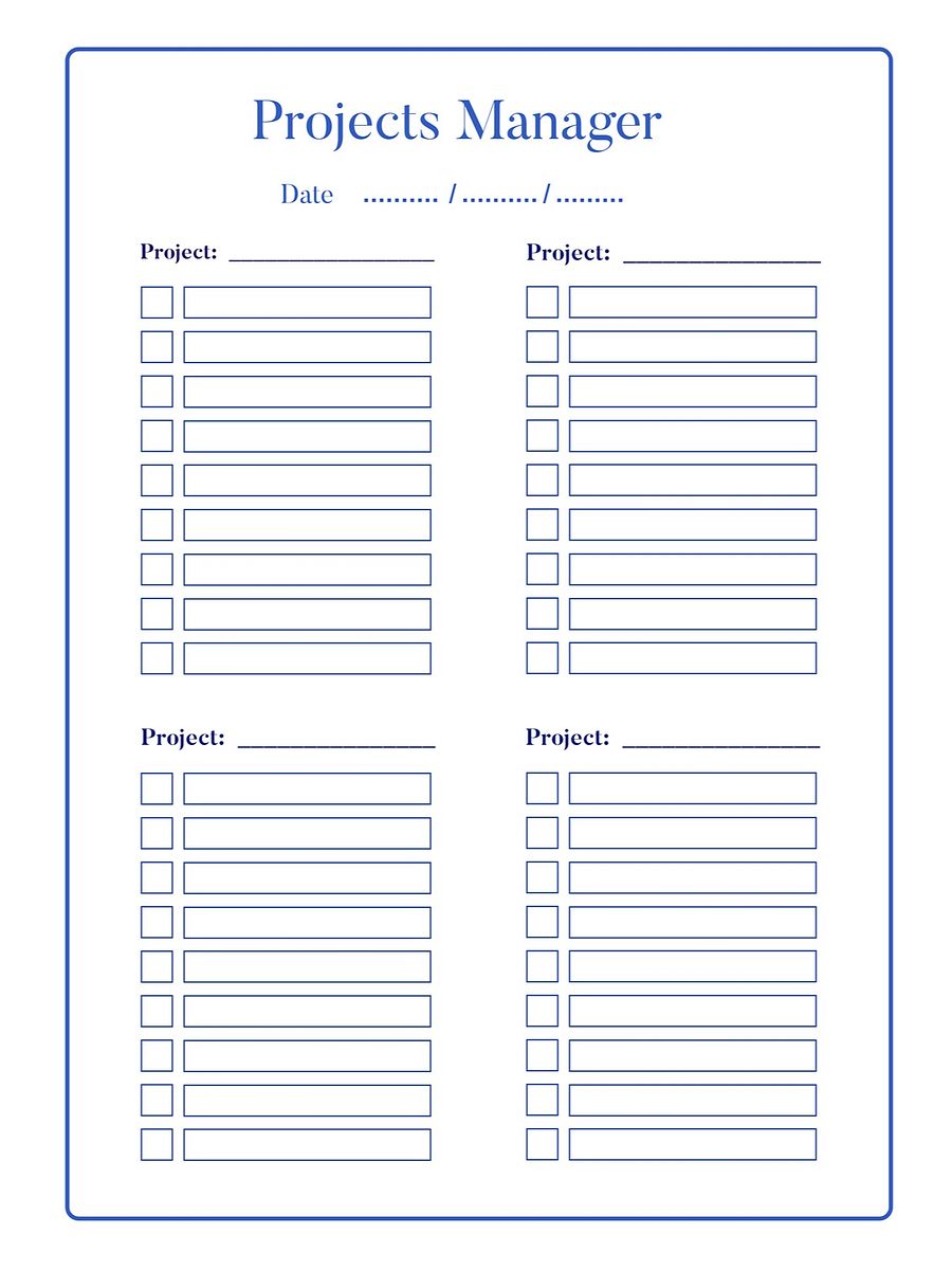 6 Piece Daily Planner Set (Blue) product image (5)