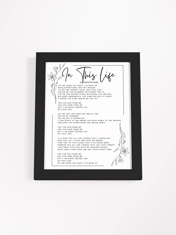 IN THIS LIFE LYRICS FRAMED WALL ART product image (1)
