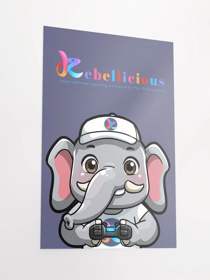 Rebellicious Gamer Rebelphant Poster product image (2)
