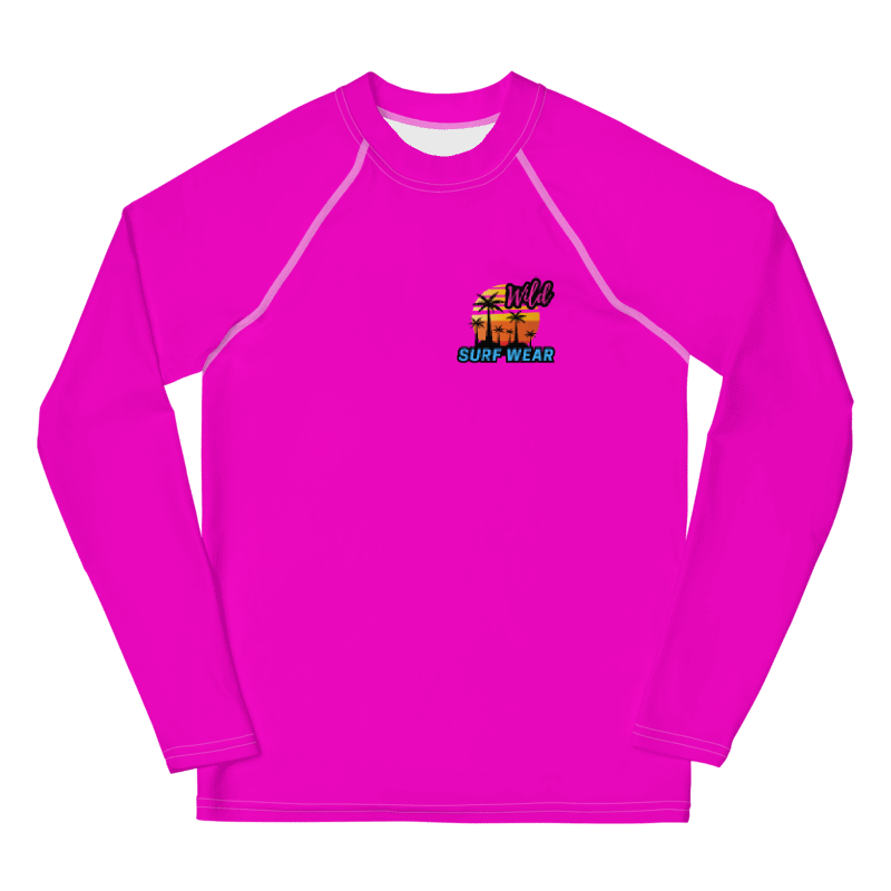 Wild Pink Neon Youth Rash Guard product image (1)