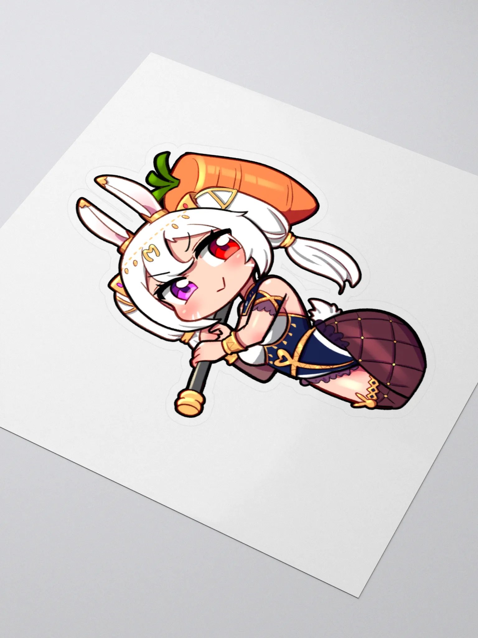 Whimsical Rabbit Warrior Kiss Cut Stickers product image (9)