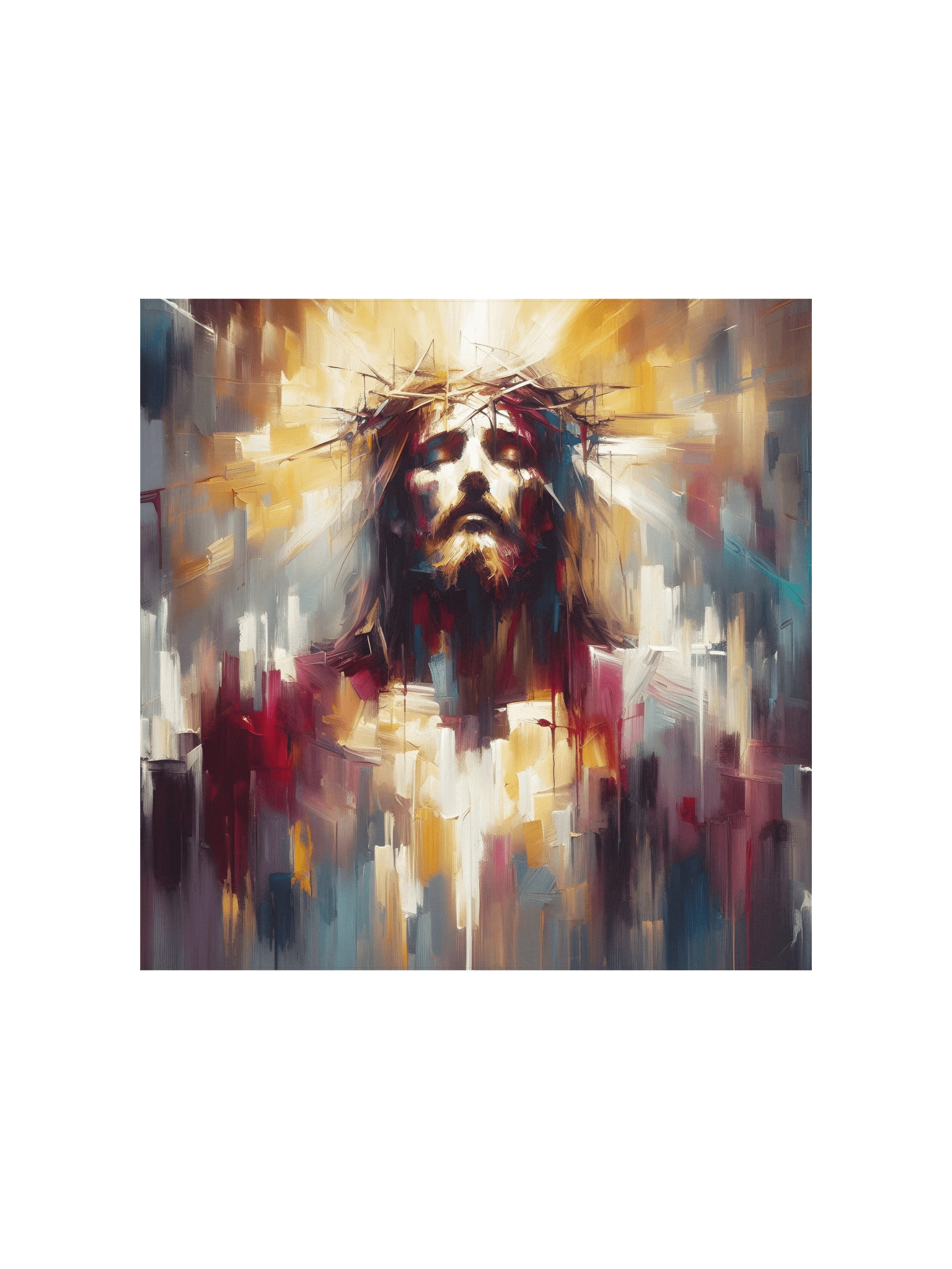Jesus Christ Radiant Resurrection Art | Modern Christ Art Canvas for Home & Church Décor product image (2)