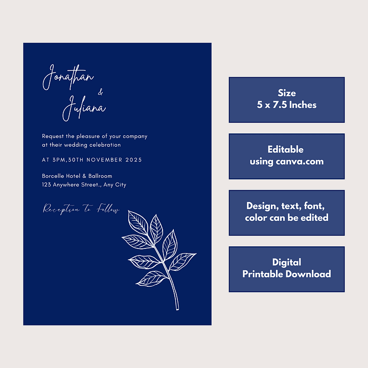 Minimalist Wedding Card - Dizynai (DW-05) product image (2)