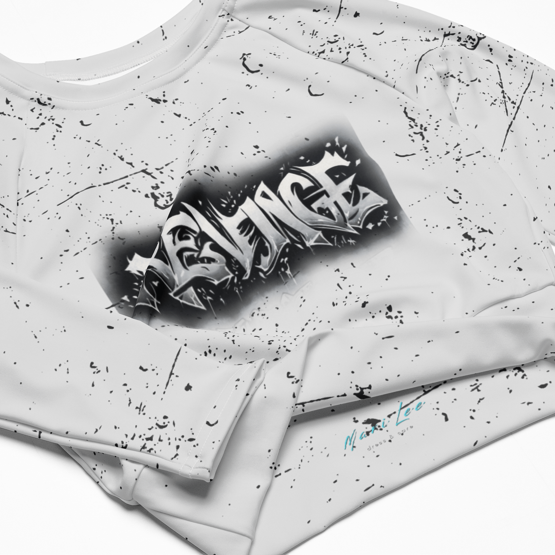 Graffiti Long Sleeve Crop Top product image (4)