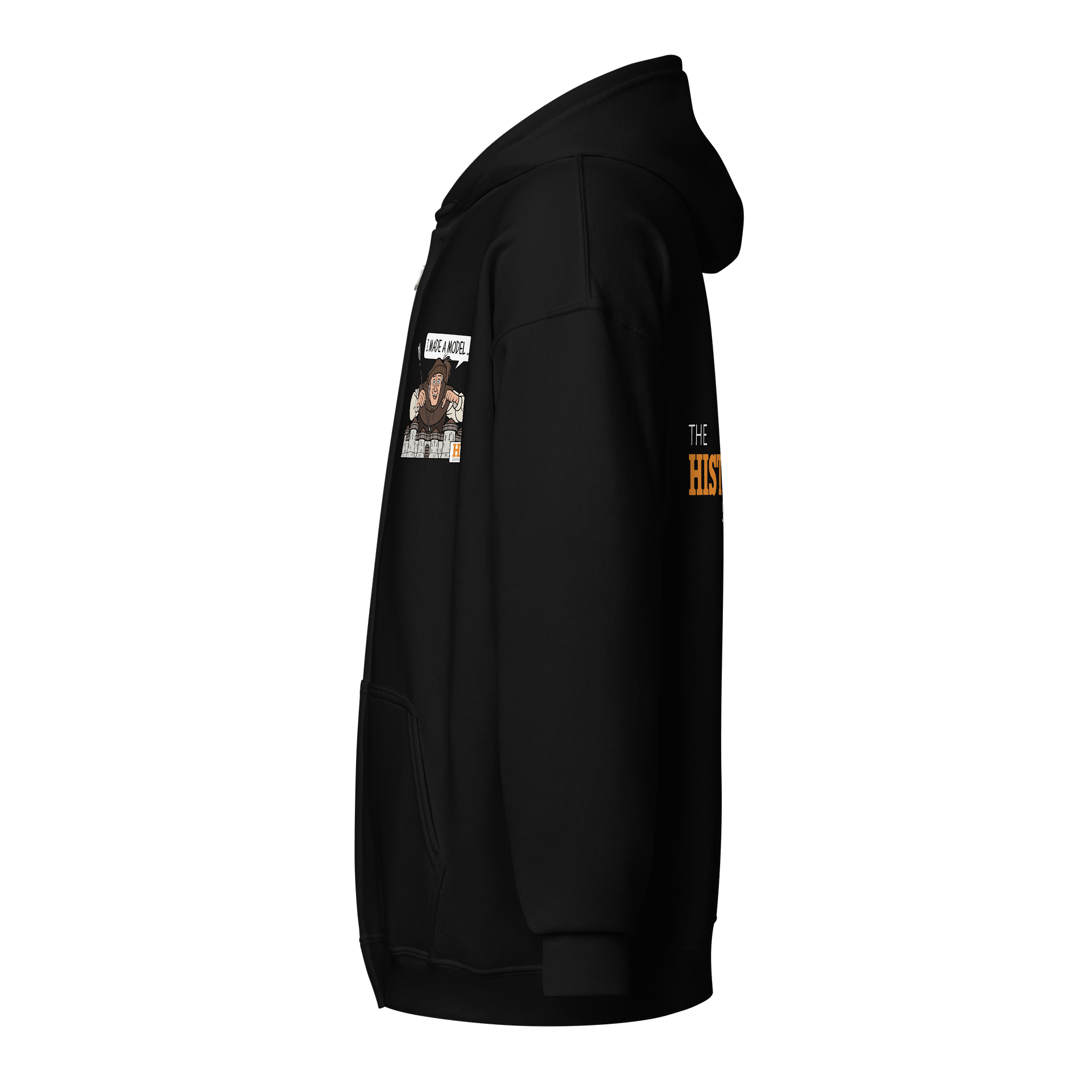 I made a model ... black zipper hoodie product image (5)