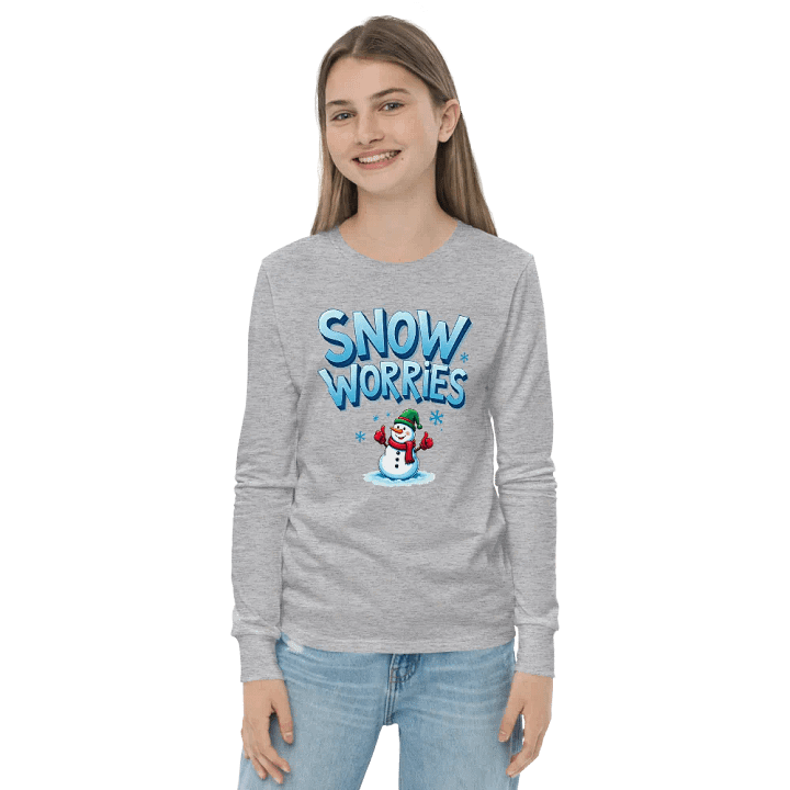 Snow Worries Youth Long Sleeve Tee product image (21)