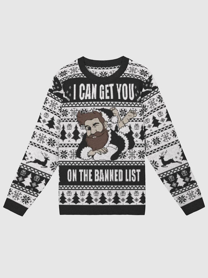 Jon's Naughty Banned List Sweater BLACK product image (1)