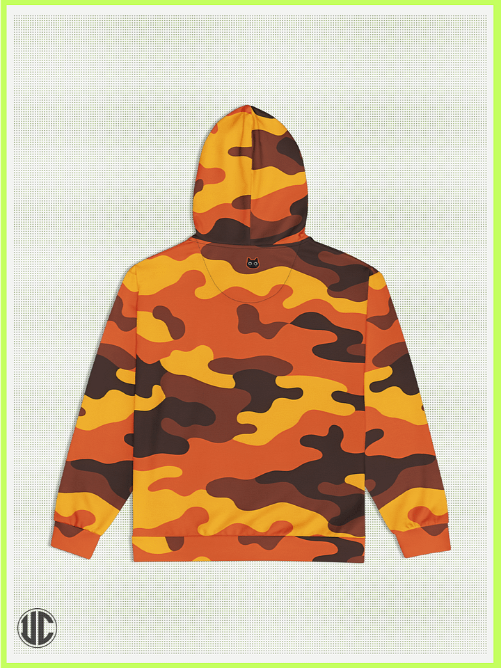 UnkoCon – Savage Sunset Orange Camo Zip Hoodie product image (2)