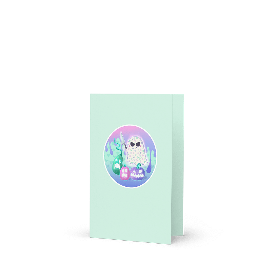 Pastel Little Ghost Pumpkin Carver #2 - Greeting Card product image (6)