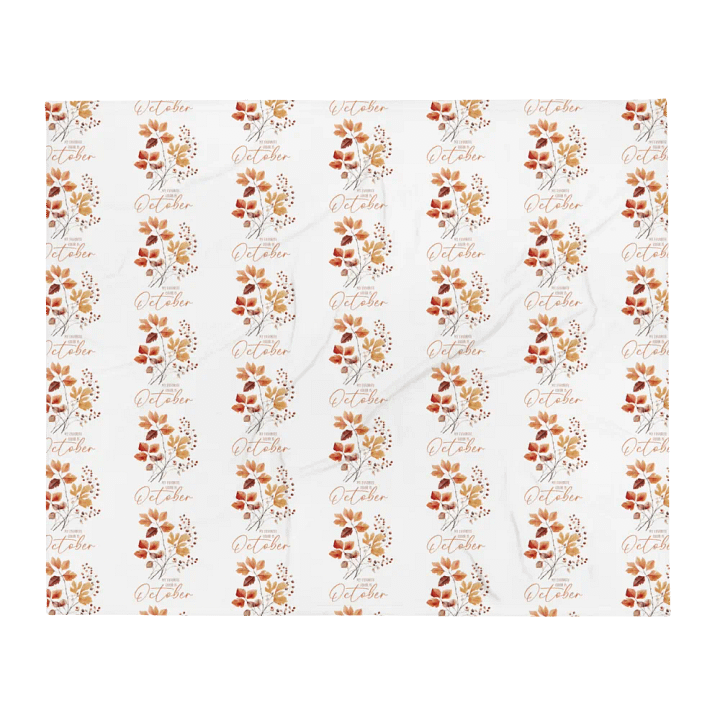 My Favorite Color Is October Blanket product image (1)