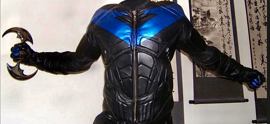 Batman leather Jacket for motorcycle (armor, suit, gear, protection, moto equipment sports ) product image (3)