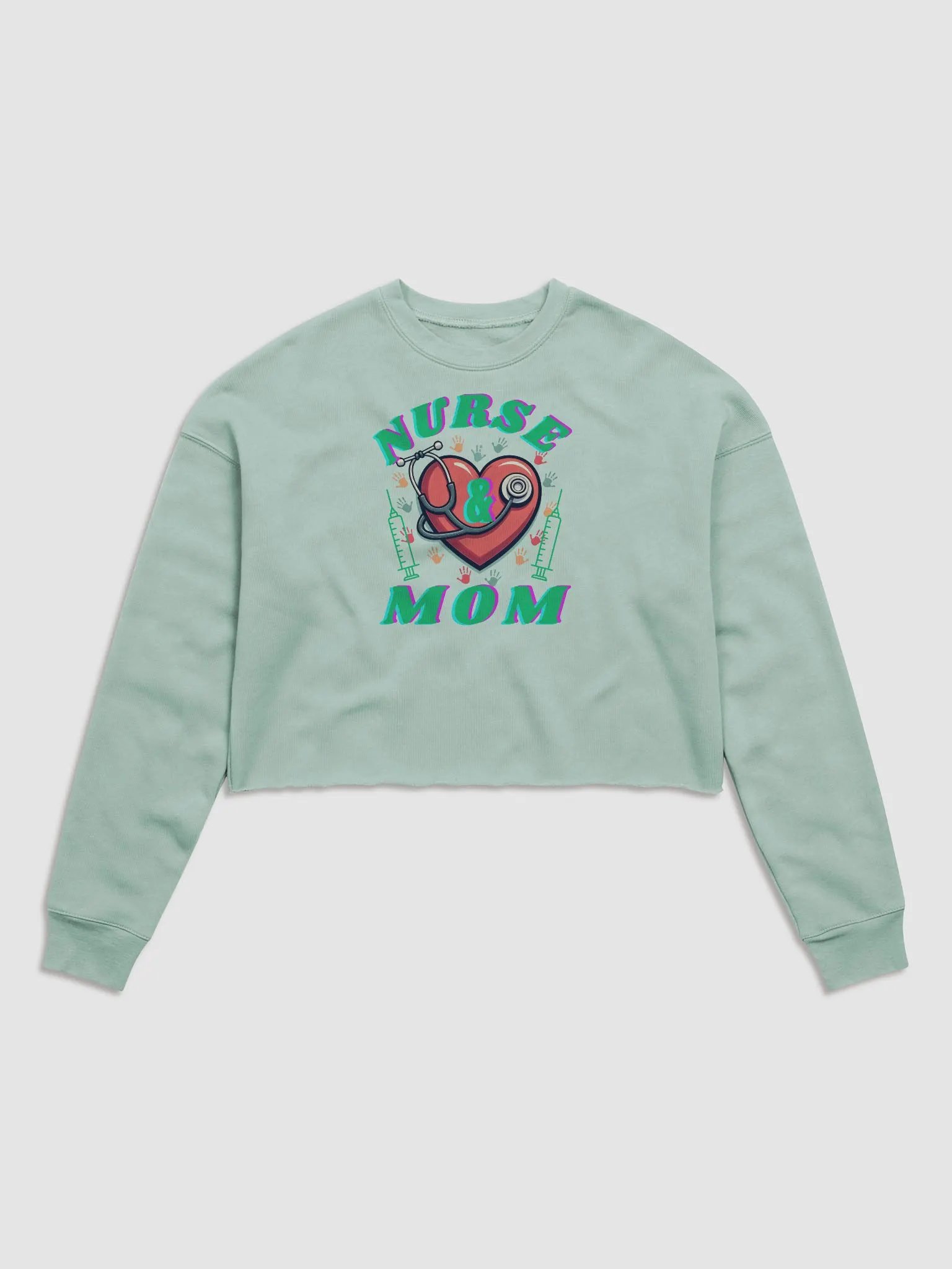Heartfelt Nurse & Mom Crop Sweatshirt product image (13)
