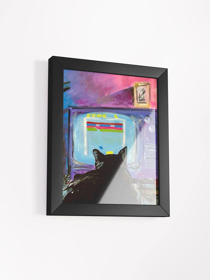 Gamer Cat Atari Daze Zoomed (Framed Print) product image (2)