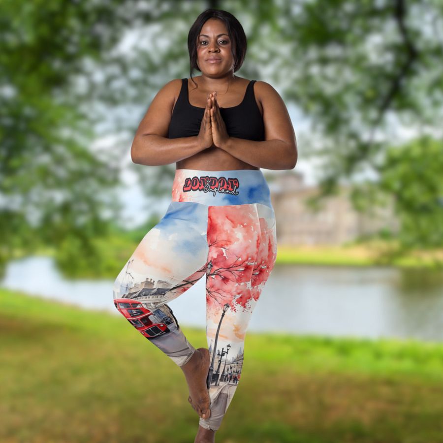 London England Watercolor All Over Print Leggings product image (5)