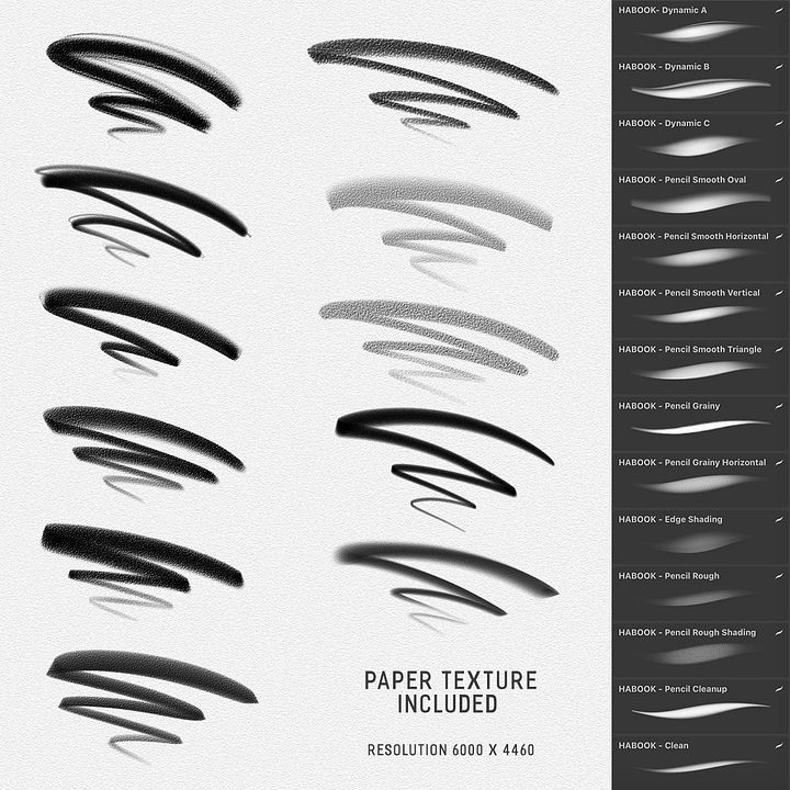 HABOOK Pencil Brushes for Procreate product image (2)