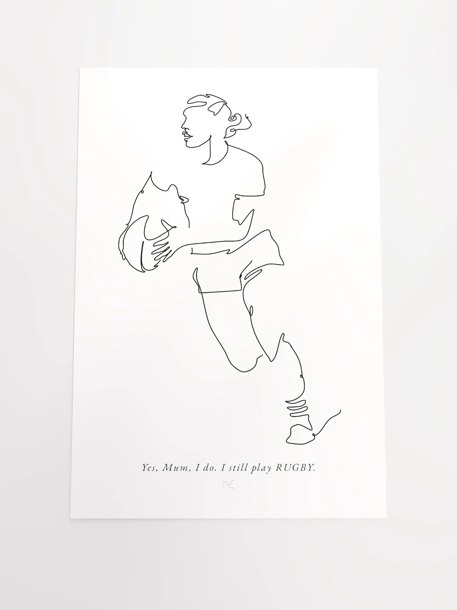 Women Rugby Poster <3 hard Runs #2 product image (1)