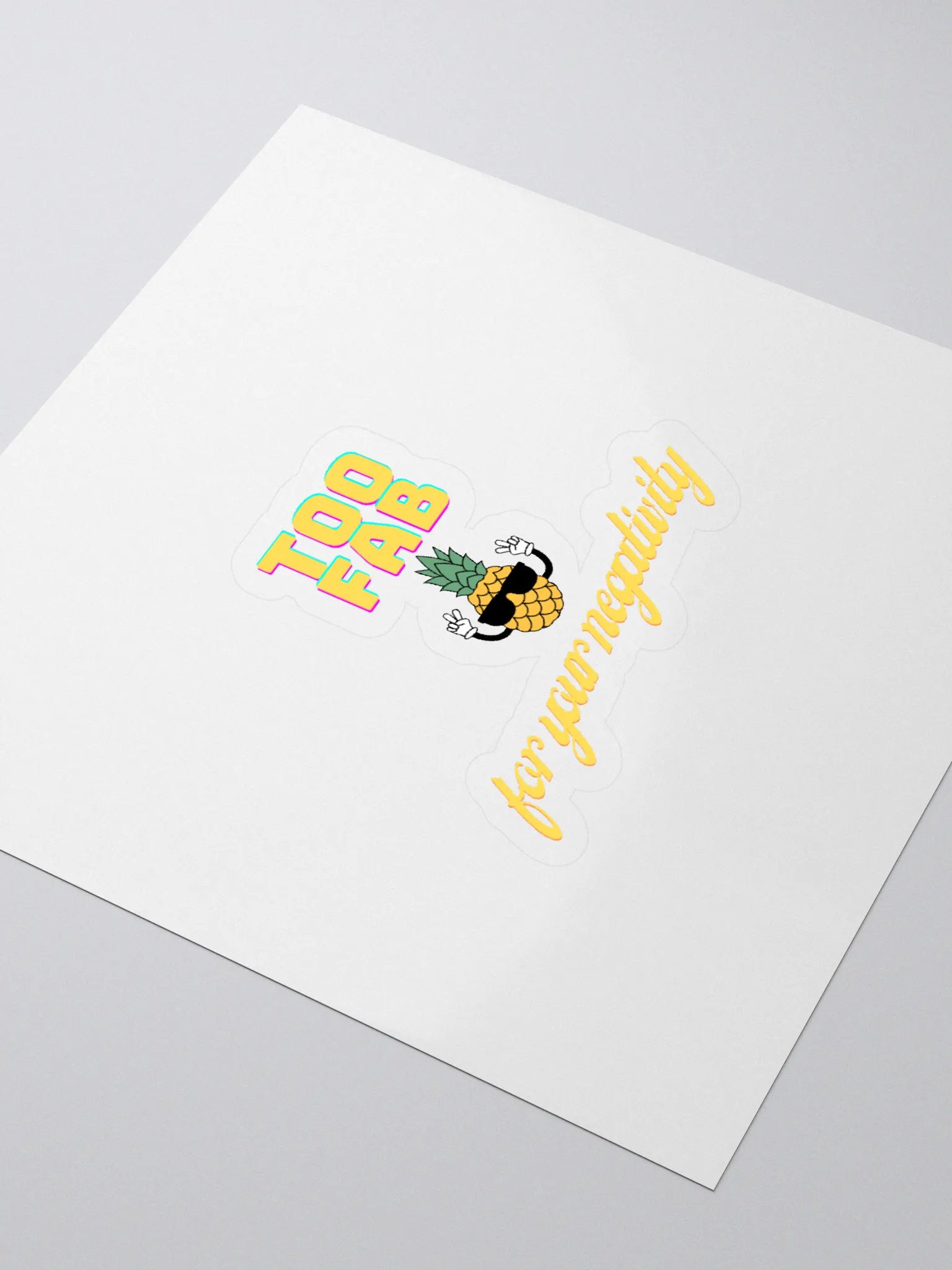 Too Fab Pineapple Kiss Cut Stickers product image (3)