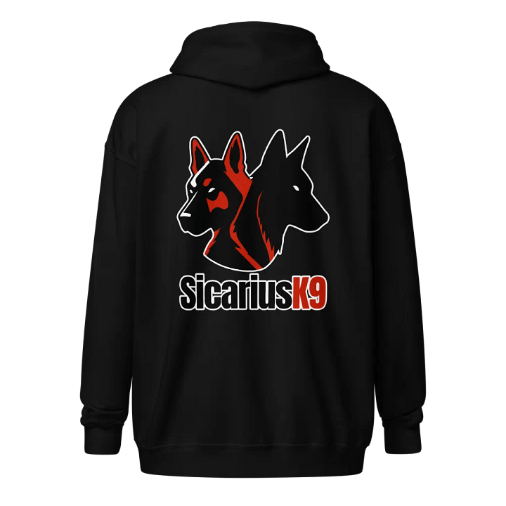 Logo Zip Hoodie Red & Black product image (1)