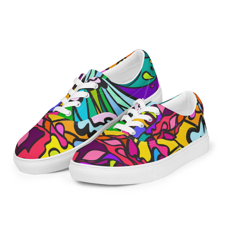 Swirls of Nature Men's Canvas Shoes - Wave at Sunset product image (3)