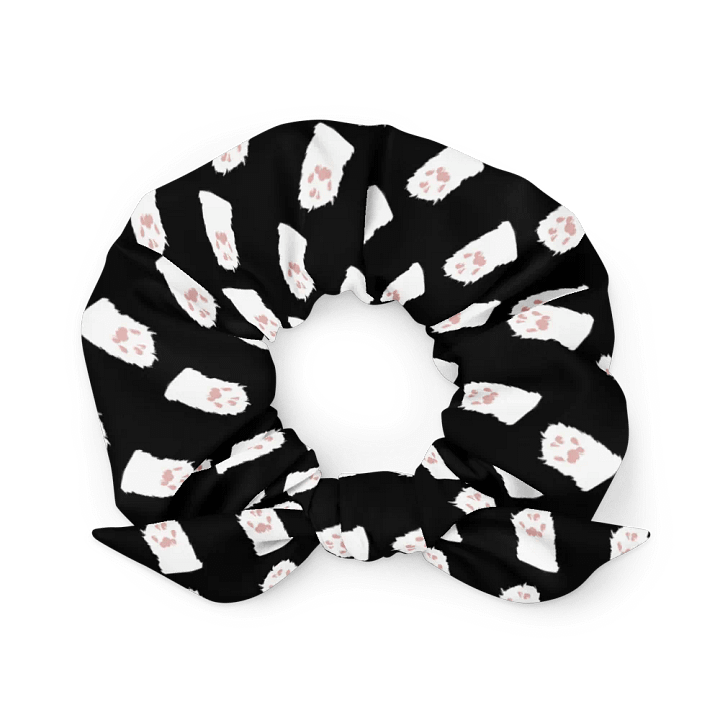 CINNI PAW PATTERN Scrunchie (Black) product image (1)
