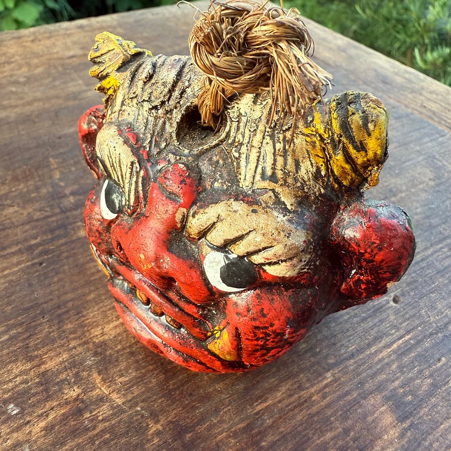🎎 Vintage Japanese Ao-Oni & Aka-Oni Ceramic Bell – Guardian Oni Folk Art product image (7)