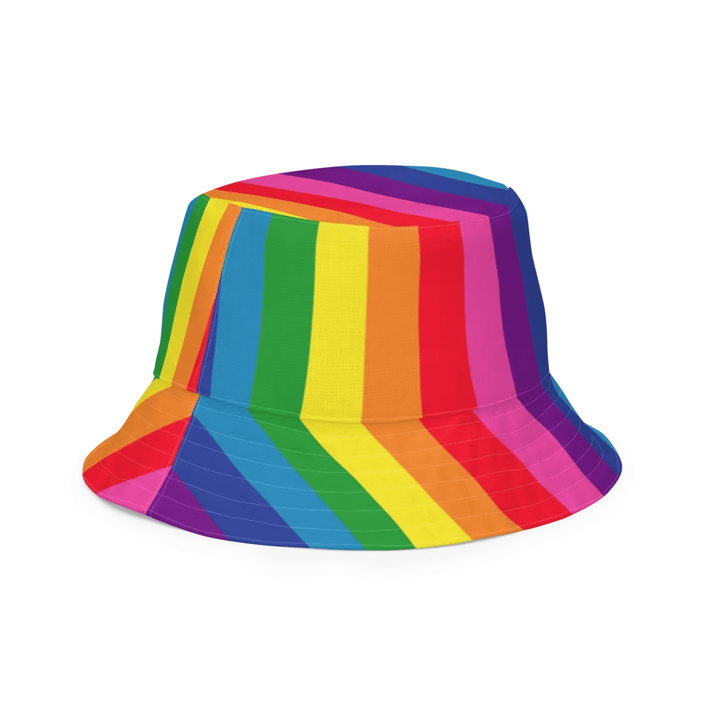 1978 Rainbow Pride Flag = 8-Color - All-Over Print Bucket Hat product image (7)