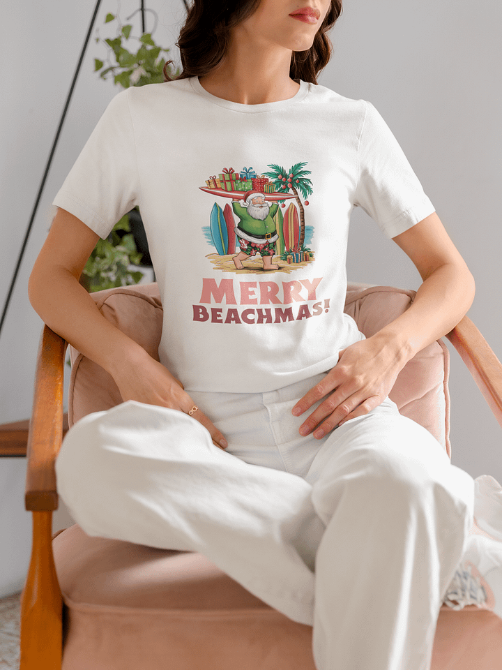 Santa's Surfing Beachmas T-Shirt product image (1)