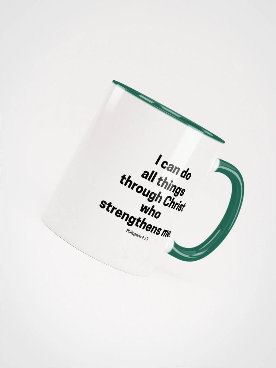I Can Do All Things Through Christ Who Strengthens Me Philippians 4:13 Two-Tone Mug 11/15oz product image (55)