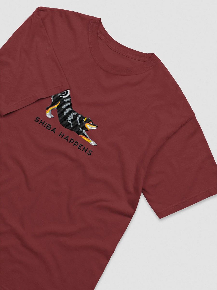 Shiba Happens T-Shirt(Embroidered) of a Shiba Inu(Tricolor) product image (9)