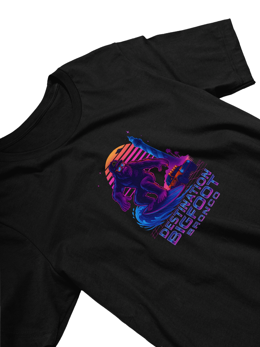 Destination Bigfoot Bronco Full Frontal Synthwave T-Shirt (Multiple Colors Available) product image (3)