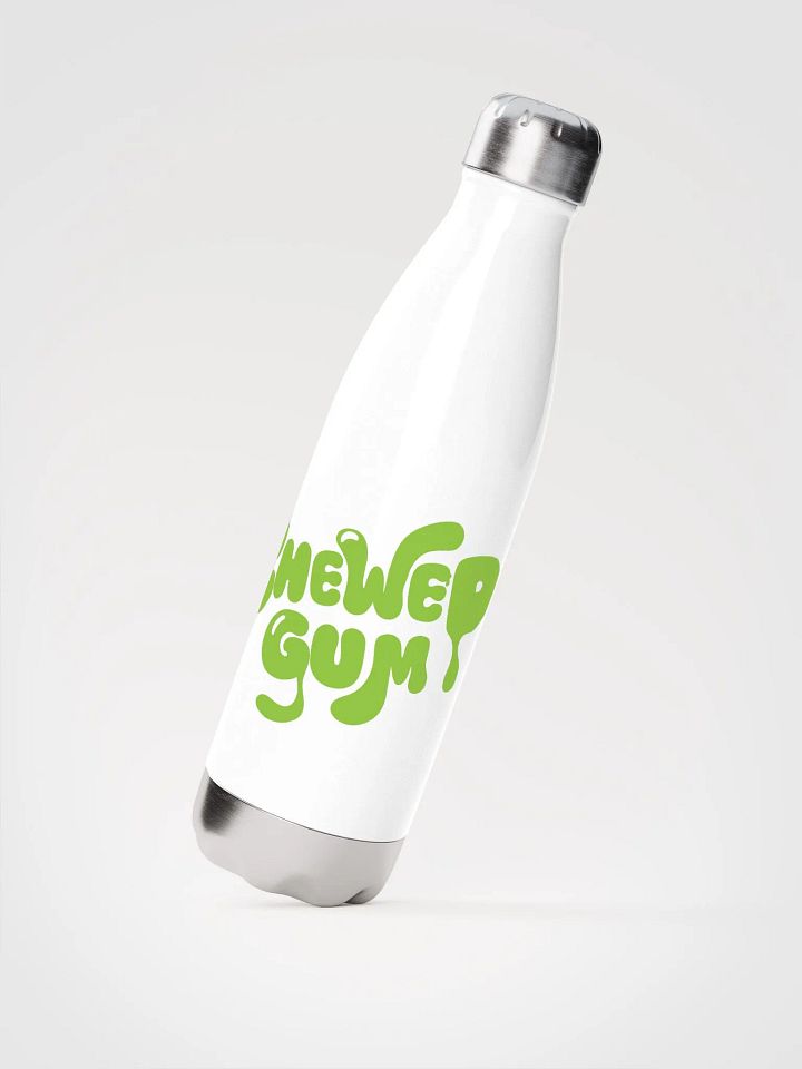 Chewed Gum Steel Water Bottle in Lime Green product image (2)