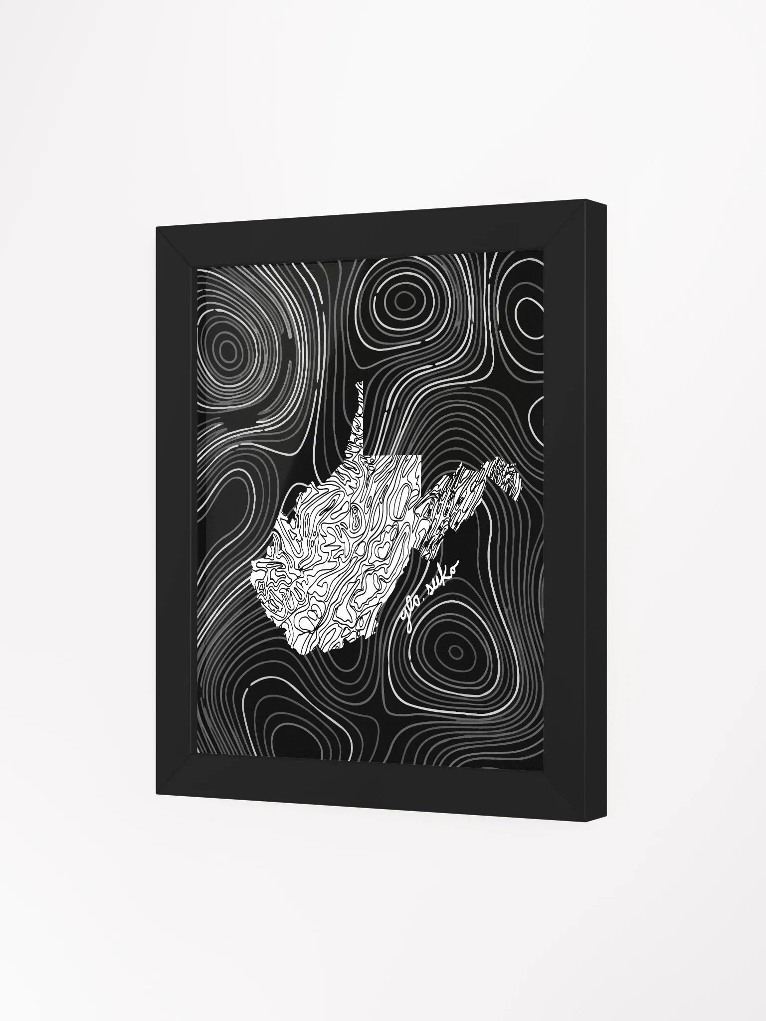 WV Topographical Map Framed Poster product image (12)