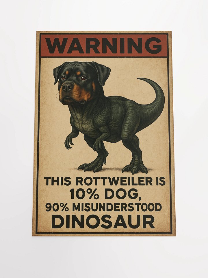 Rottweiler is a misunderstood dinosaur Poster product image (2)