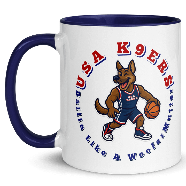 German Shepherd USA K9ERS Basketball Mug product image (1)