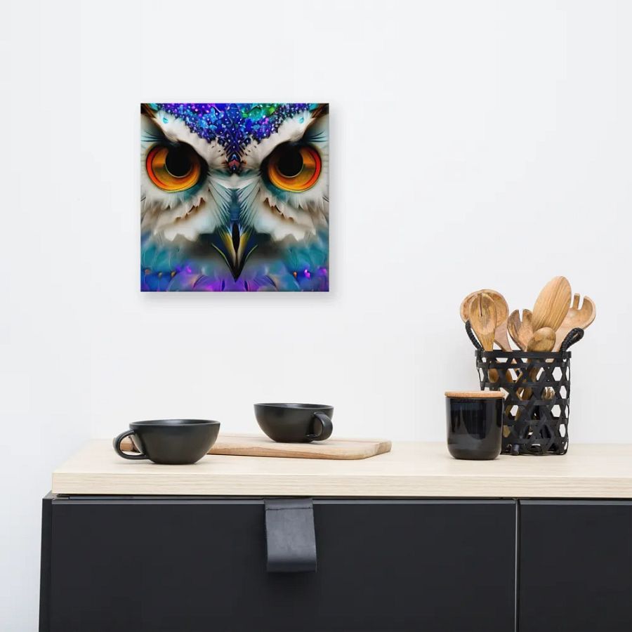 Fantasy Fractal Owl Art - v17 product image (8)