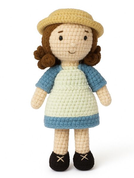 Handmade Crochet Doll with Hat product image (1)