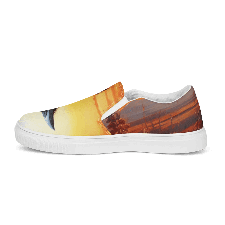 Men's Slip-On Canvas Shoes with Powerful Crow in Sunset Design 🌅 product image (9)